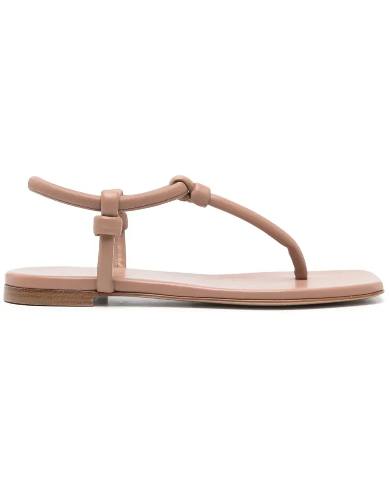 Gianvito Rossi Flip-Flops aus Leder - Nude Nude
