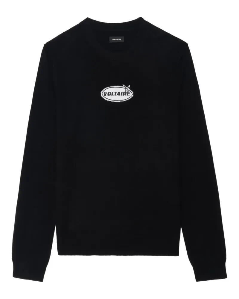 Zadig & Voltaire Kennedy Pullover mit Logo - Schwarz Schwarz