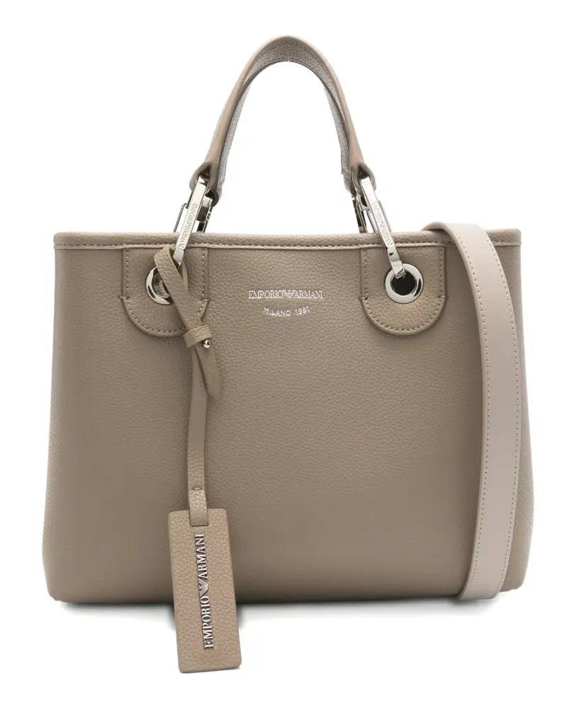 Emporio Armani small MyEA tote bag - Nude Nude