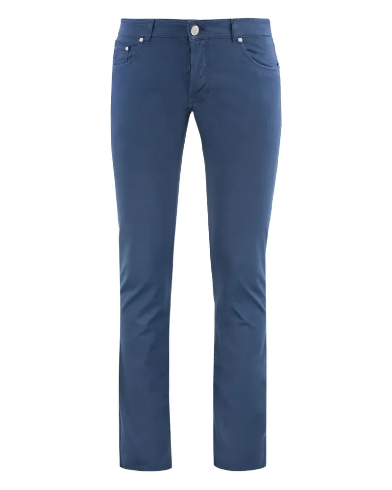 MOORER Five-Pocket-Hose - Blau Blau