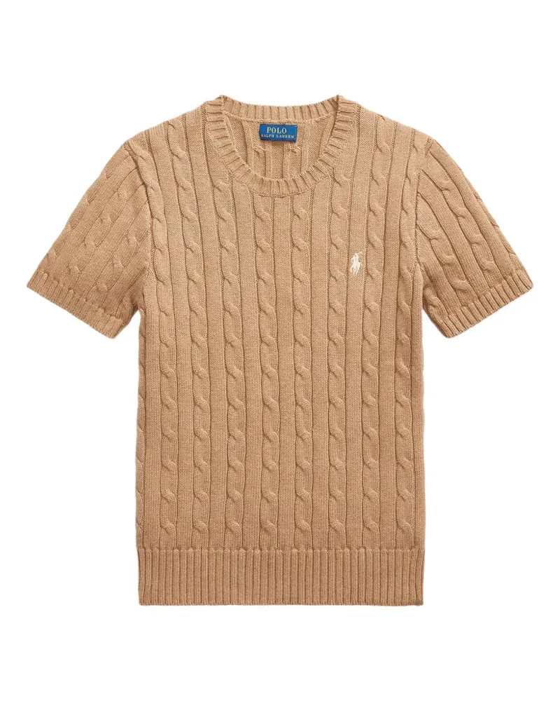 Ralph Lauren T-Shirt mit Zopfmuster - Nude Nude