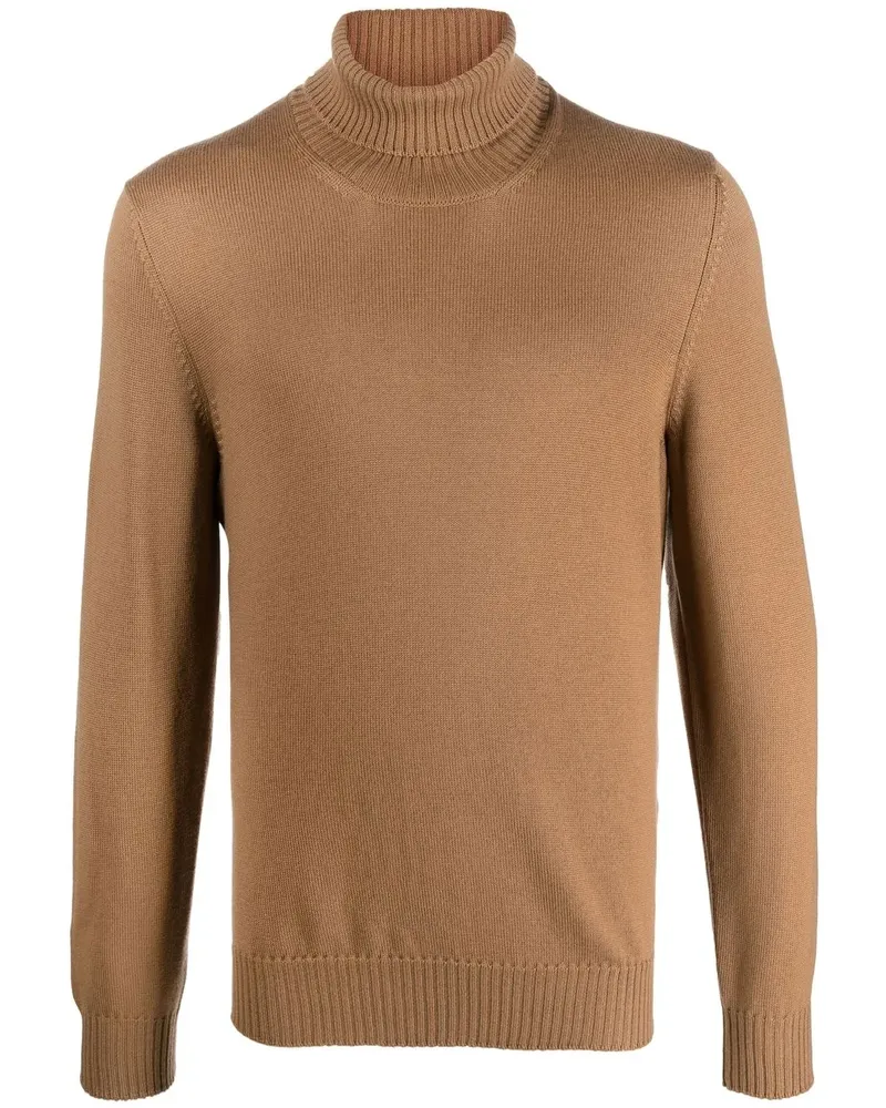 D4.0 Pullover mit Rollkragen - Braun Braun