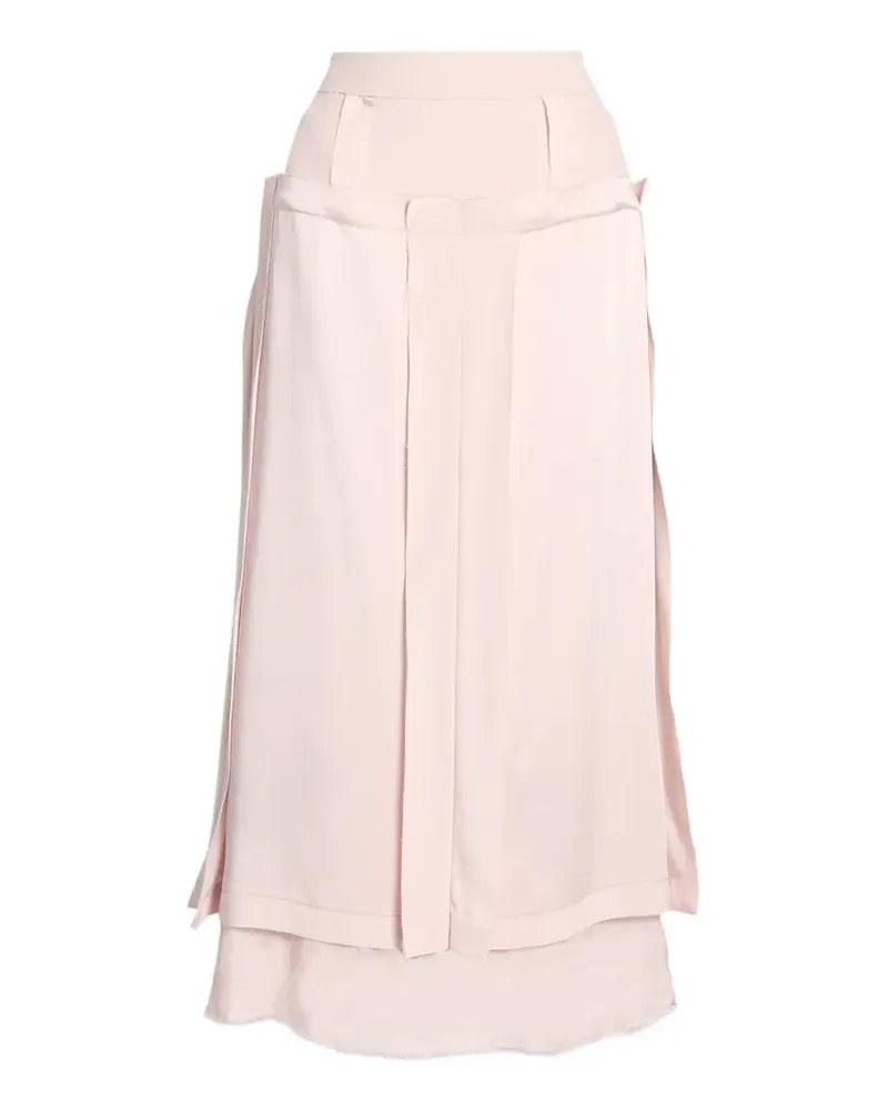 Erdem Midirock im Layering-Look - Rosa Rosa
