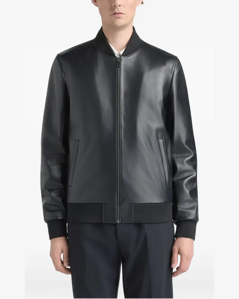 Bally Bomberjacke aus Leder - Schwarz Schwarz