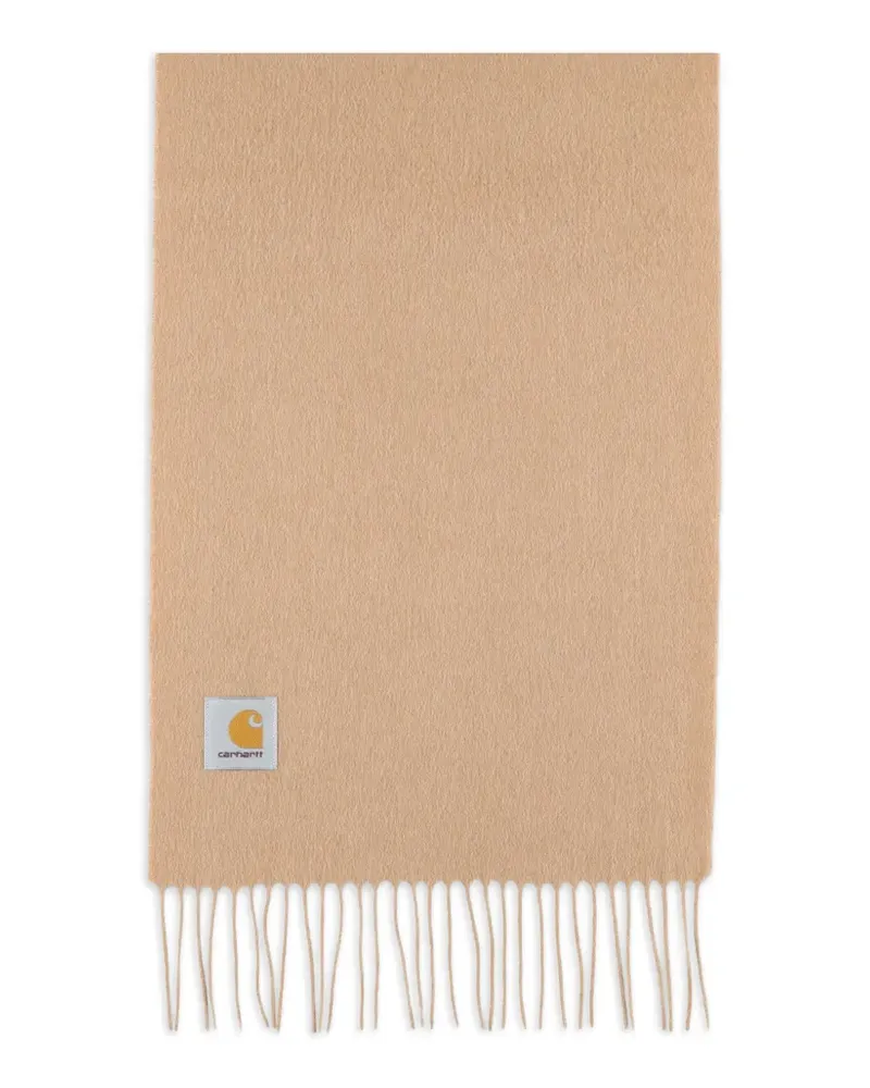 Carhartt WIP fringed logo scarf - Nude Nude