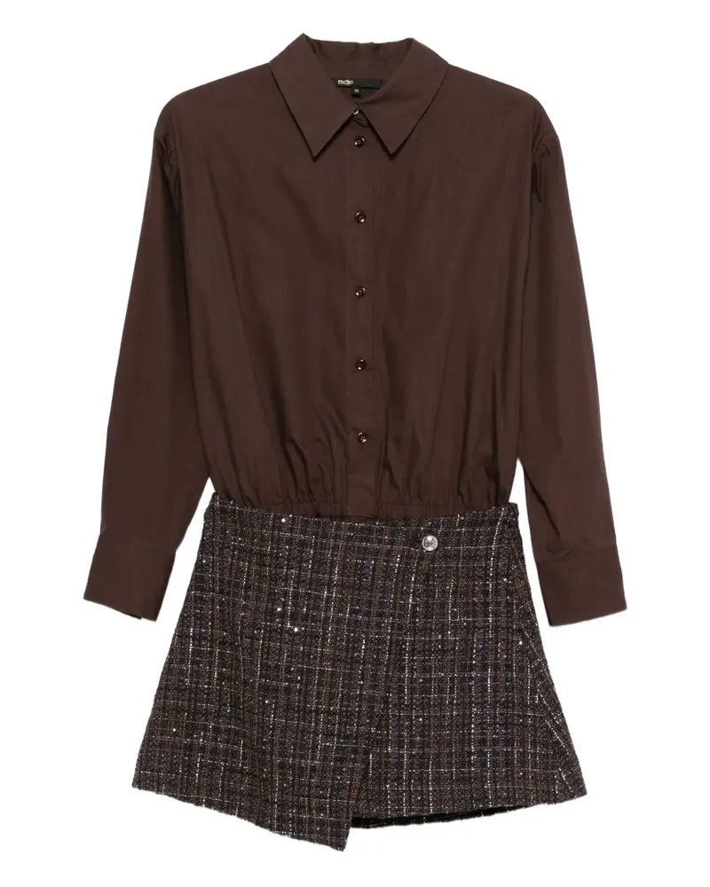 Maje asymmetric mini dress - Braun Braun