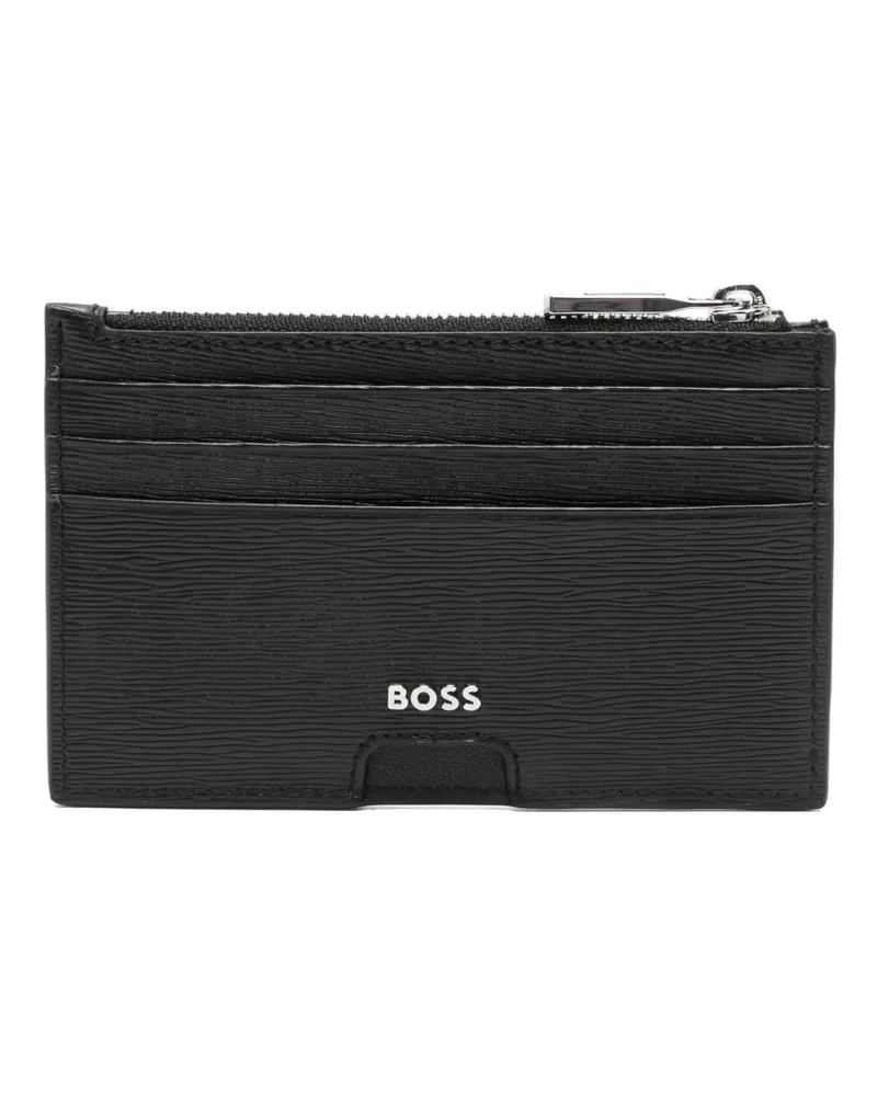 HUGO BOSS Kartenetui mit Reißverschluss - Schwarz Schwarz