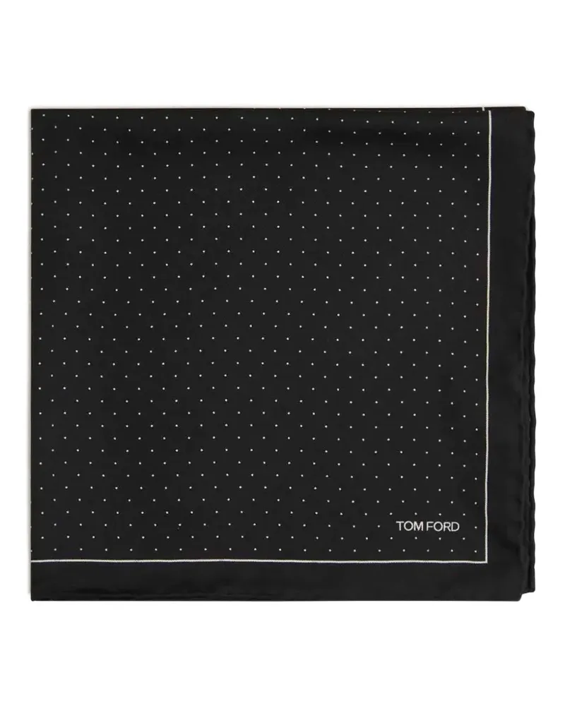 Tom Ford Schal mit Polka Dots - Schwarz Schwarz
