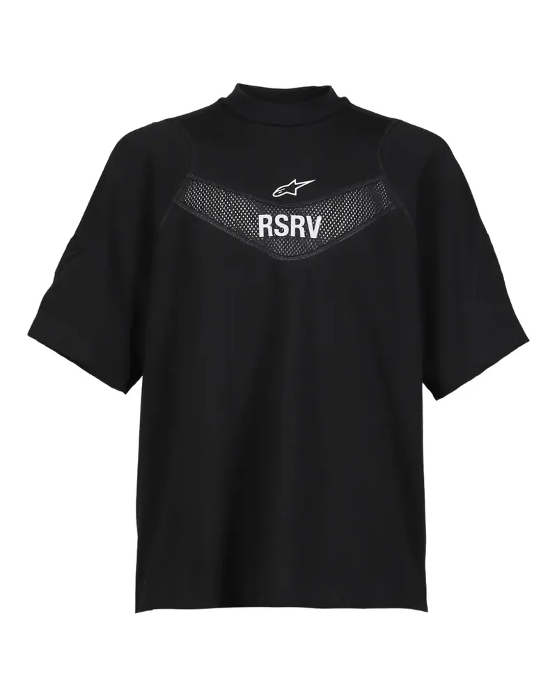 Alpinestars logo-print mesh-panel T-shirt - Schwarz Schwarz