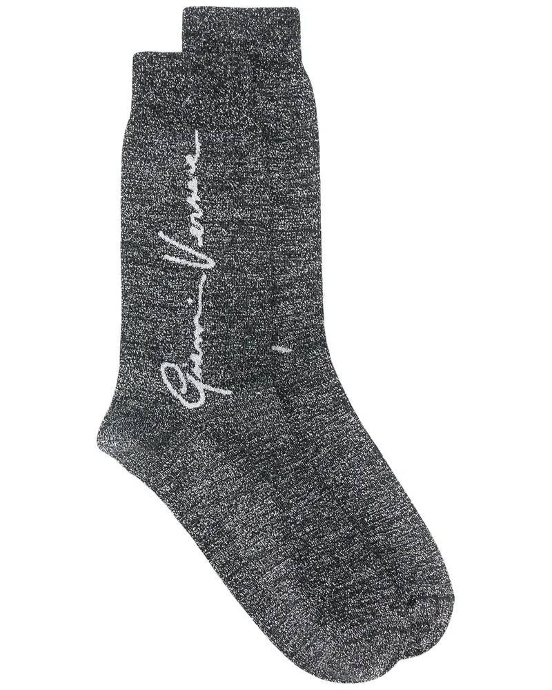 Versace Socken mit "Gianni "-Stickerei - Schwarz Schwarz