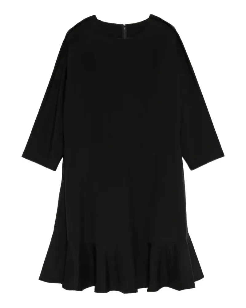 Comme des Garçons Kleid mit überschnittenen Schultern und Rüschen - Schwarz Schwarz