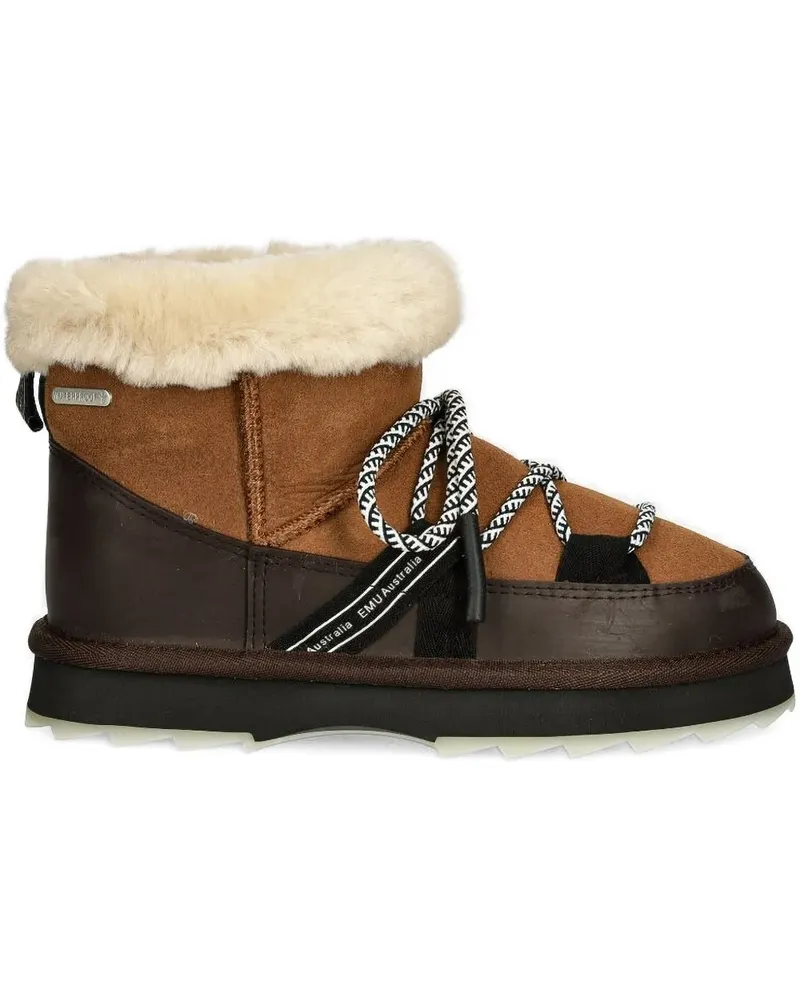 EMU Knöchelhohe Schnürstiefel - Braun Braun