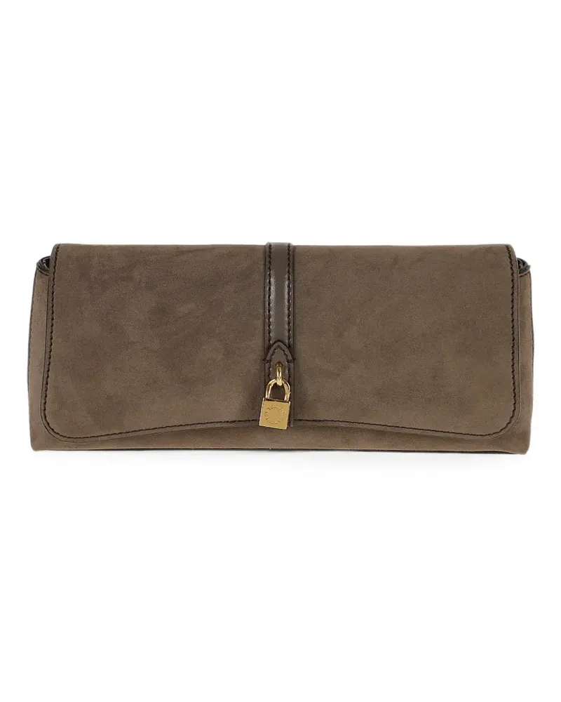 Stella McCartney Ryder padlock-detail clutch bag - Braun Braun