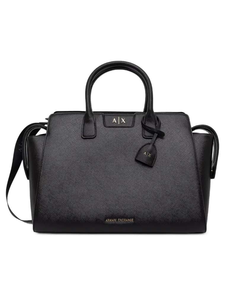 Armani Exchange Tote Bag mit Logo - Schwarz Schwarz