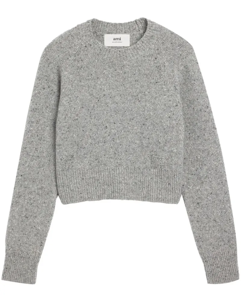AMI Paris Pullover mit Logo-Stickerei - Grau Grau
