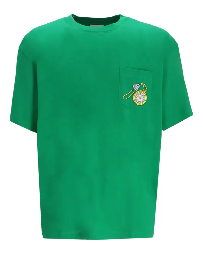 Drôle de Monsieur T-Shirt mit grafischem Print - Grün Grün
