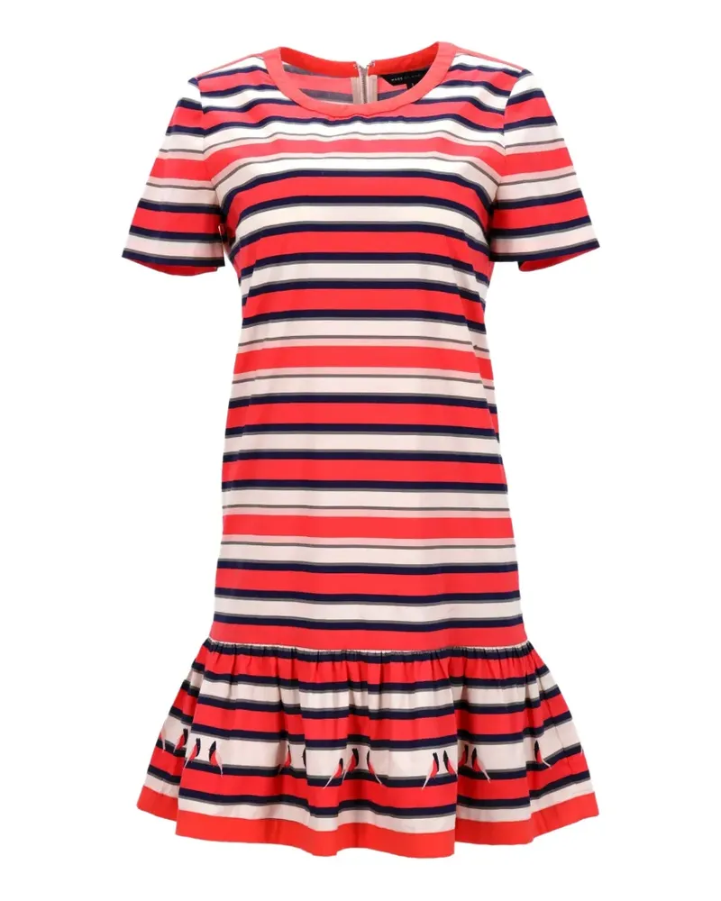 Marc Jacobs 2024 gestreiftes Flavin Kleid - Rot Rot