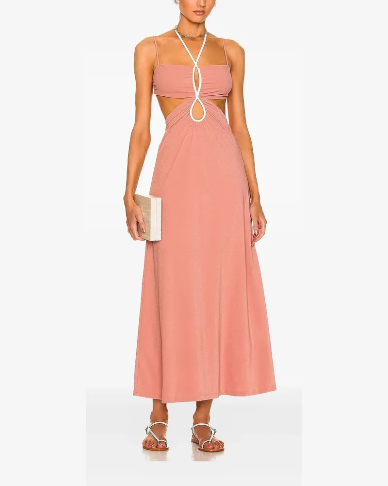 Johanna Ortiz bambuco Viejo midi dress - Rosa Rosa