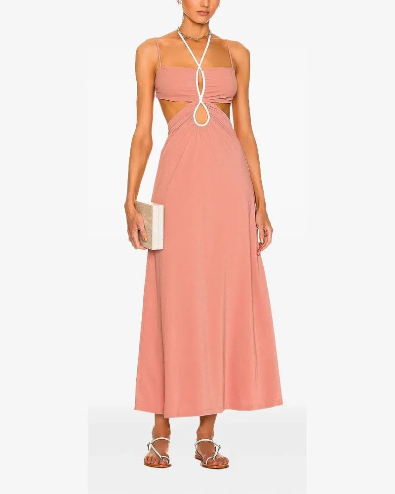 Johanna Ortiz bambuco Viejo midi dress - Rosa Rosa