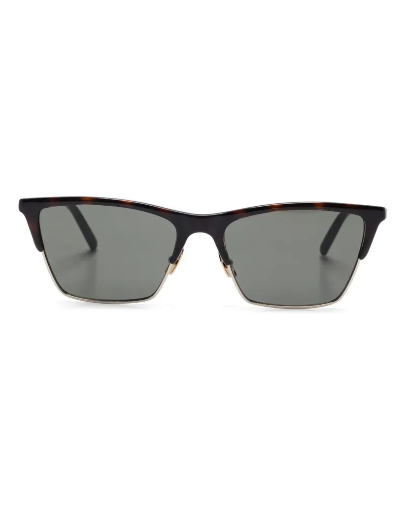 Saint Laurent Sonnenbrille mit eckigem Gestell - Braun Braun