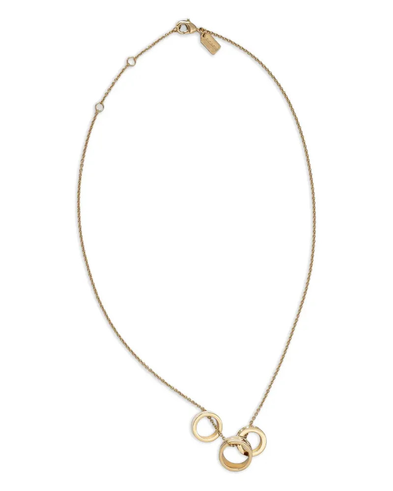 Coach Halskette mit Kristallringen - Gold Gold