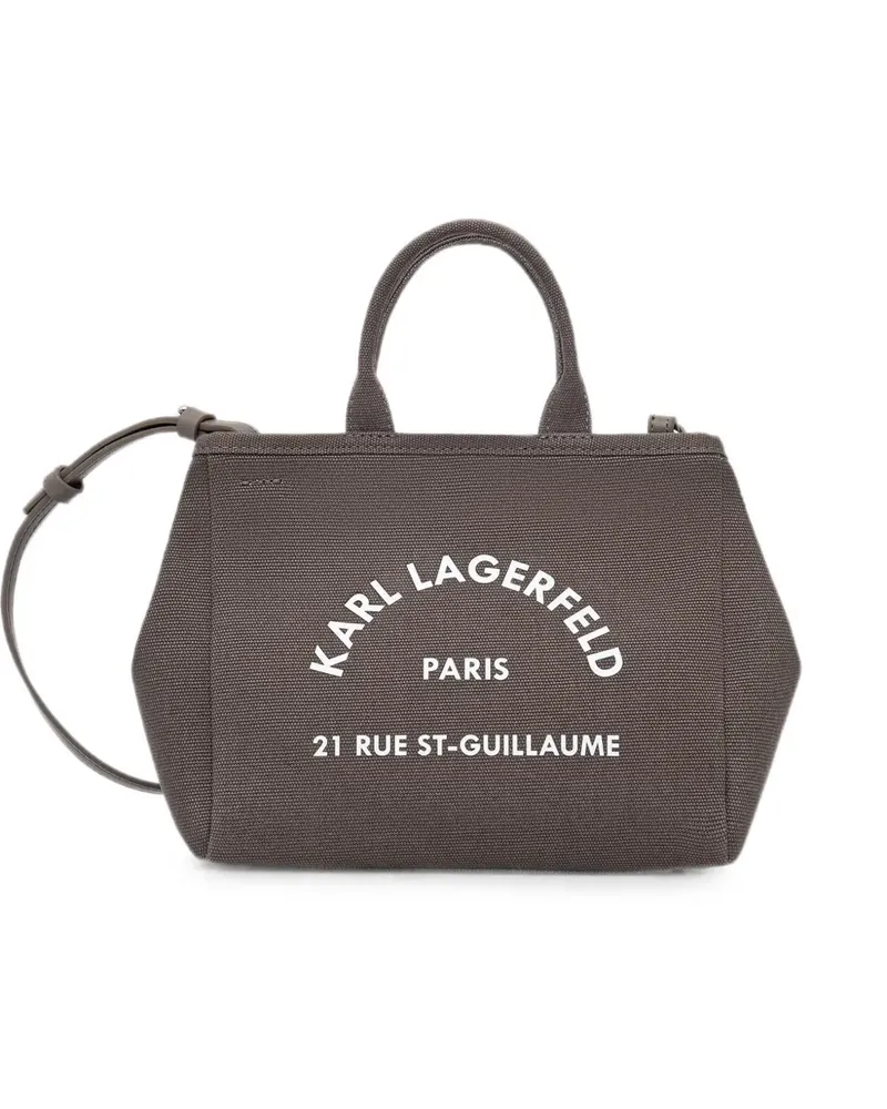 Karl Lagerfeld logo-print cotton tote bag - Braun Braun
