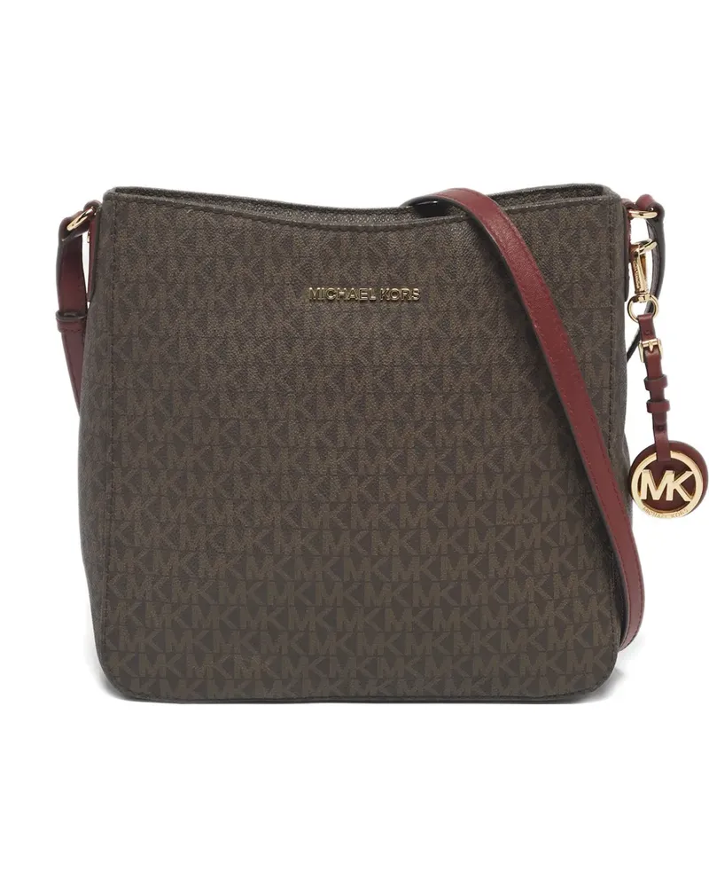 Michael Kors Jet Set Travel canvas cross body bag - Braun Braun