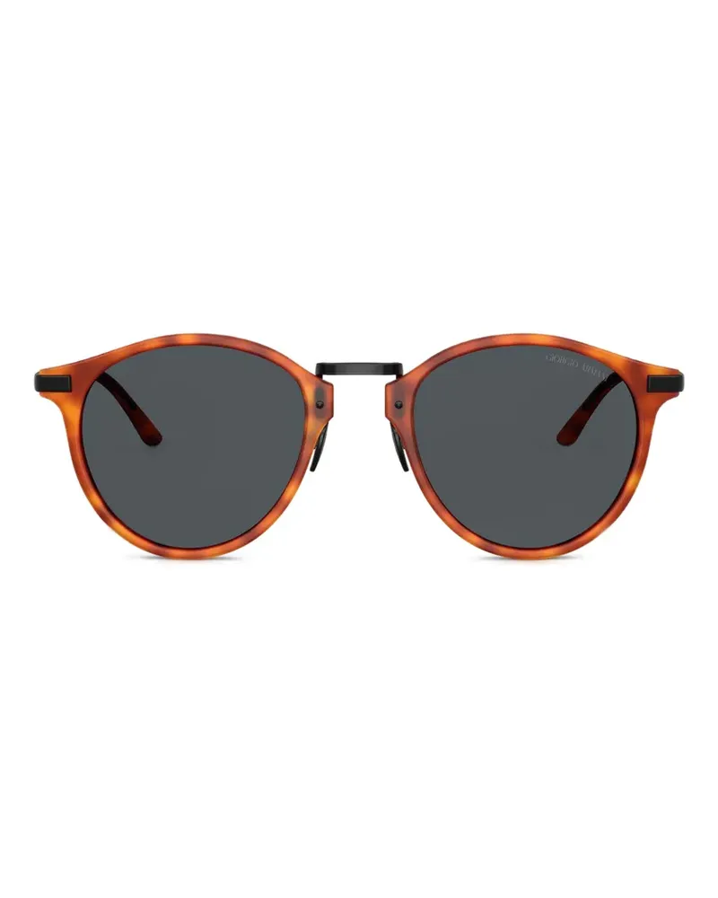 Giorgio Armani round-frame tortoiseshell sunglasses - Braun Braun