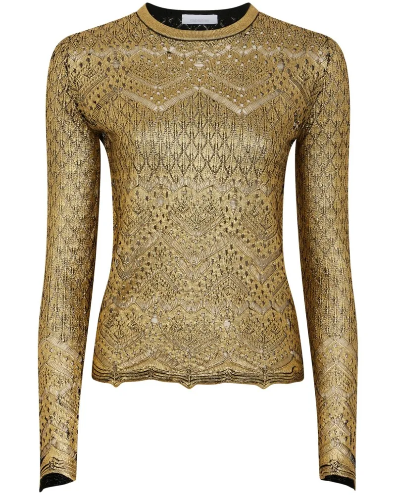 Paco Rabanne Strickoberteil in Metallic-Optik - Gold Gold