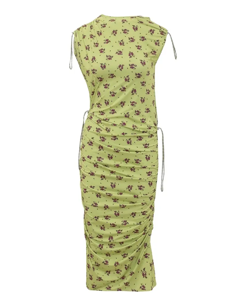 COPERNI Gerafftes Kleid mit Blumenprint - Grün Grün