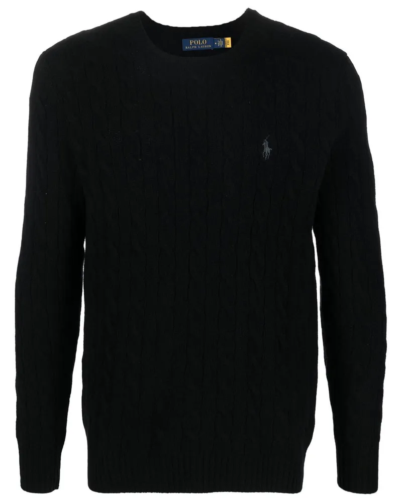 Ralph Lauren Pullover mit Zopfmuster - Schwarz Schwarz