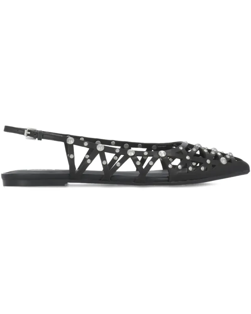 ash Spitze Schuhe mit Nieten - Schwarz Schwarz