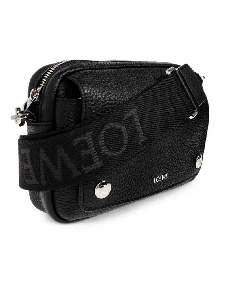 Loewe small Pebble leather messenger bag - Schwarz Schwarz