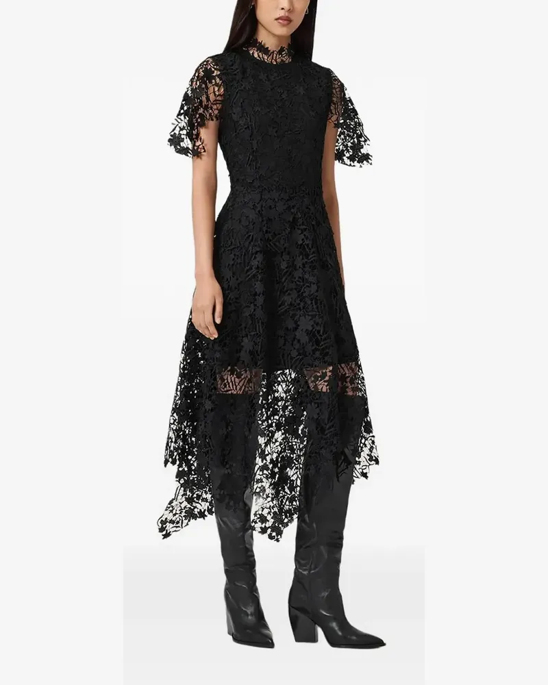 AllSaints Saege lace midi dress - Schwarz Schwarz
