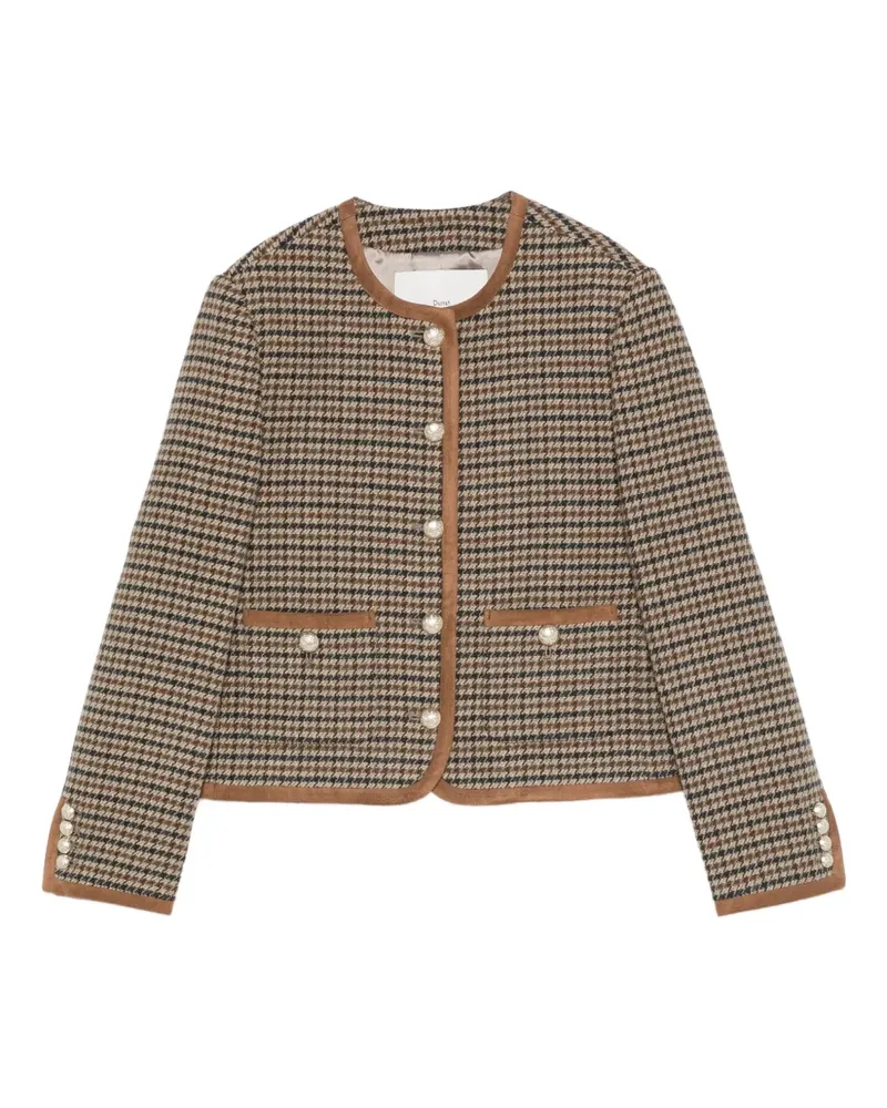 Dunst Jacke mit Hahnentrittmuster - Braun Braun