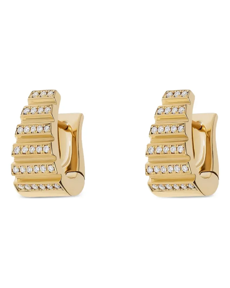 AZLEE Große Escalier Creolen mit Diamanten - Gold Gold