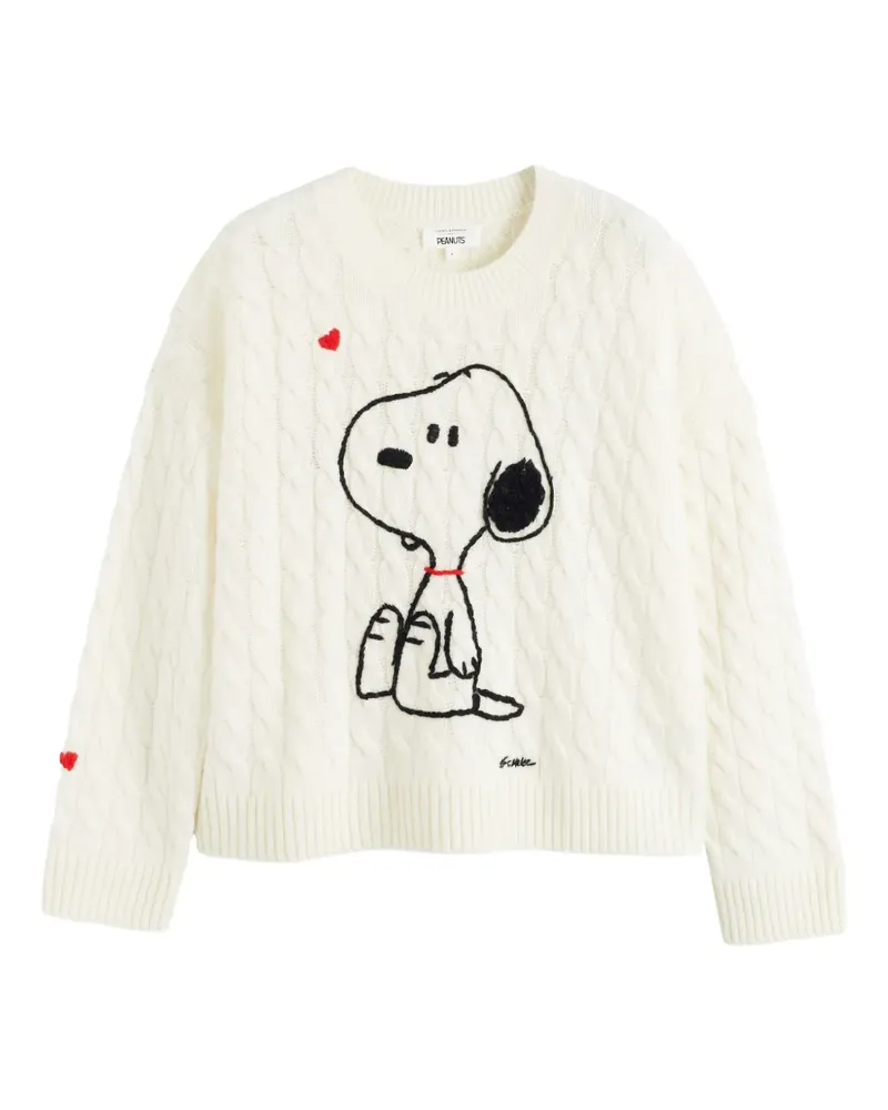 Chinti & Parker x Peanuts Pullover mit Zopfmuster - Nude Nude