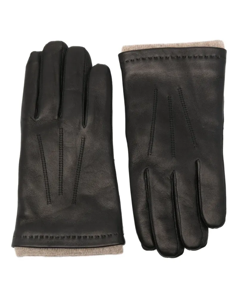 Orciani Handschuhe mit Ziernähten - Braun Braun