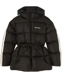 Palm Angels Skijacke mit Logo-Print Schwarz