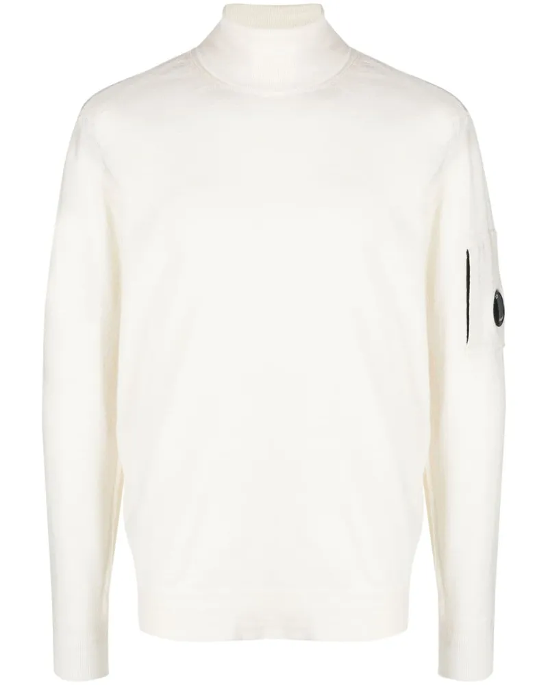 C.P. Company Pullover mit Linsen-Detail - Weiß Weiß