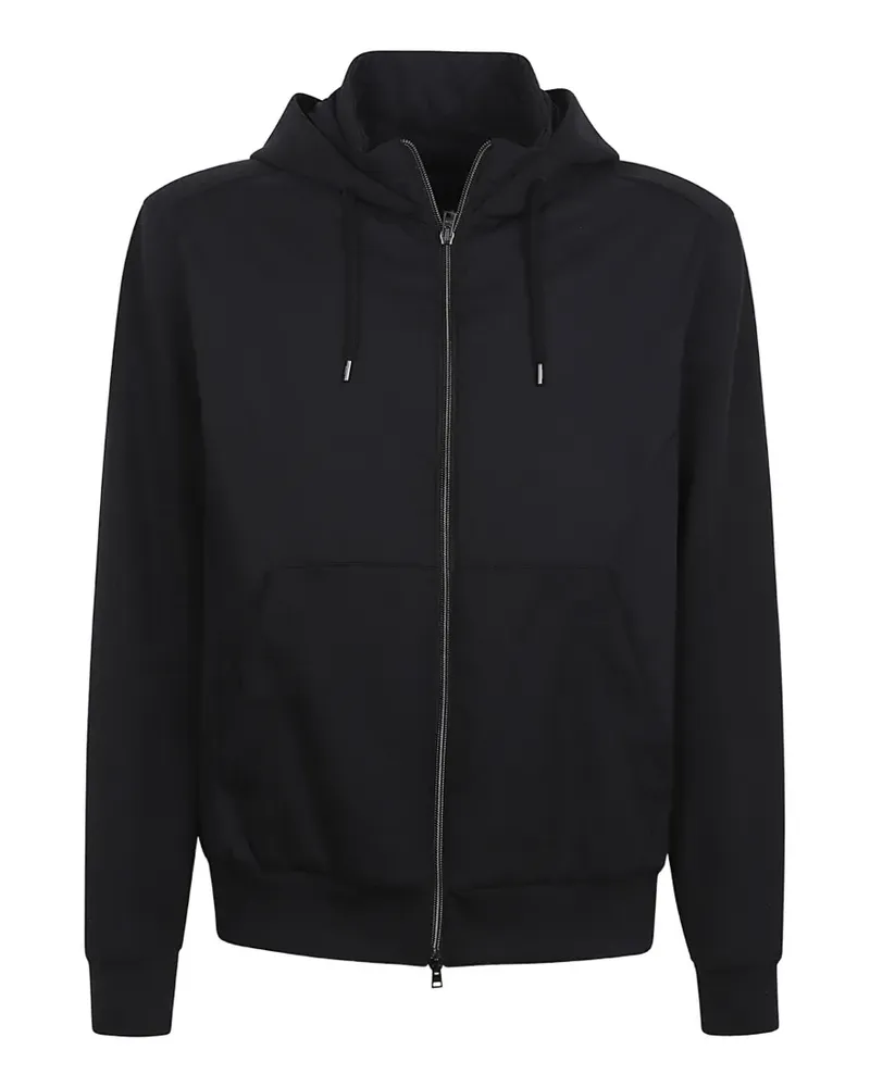 Herno drawstring-hood zip-up jacket - Schwarz Schwarz