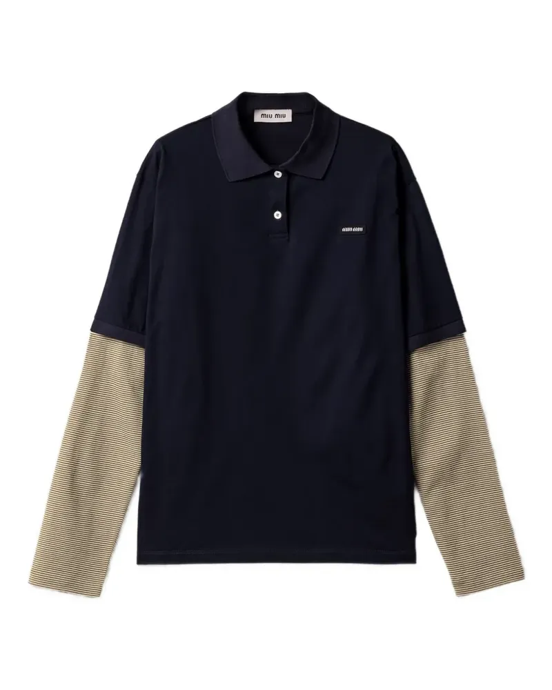 Miu Miu Poloshirt aus Jersey - Blau Blau