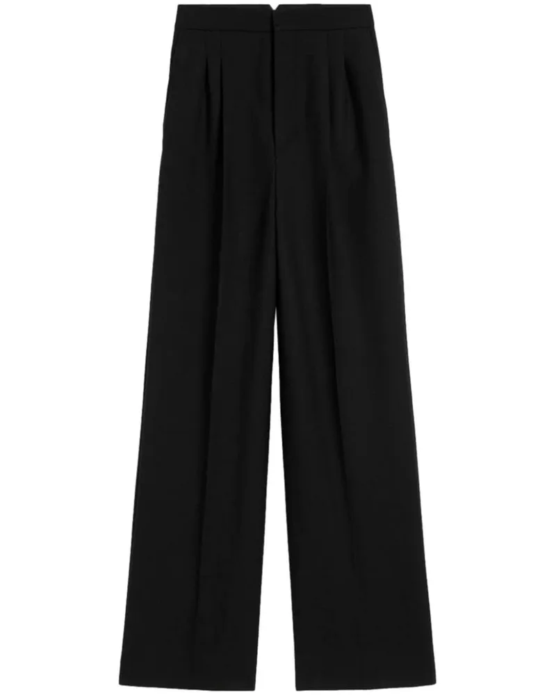 AMI Paris Hose mit weitem Bein - Schwarz Schwarz