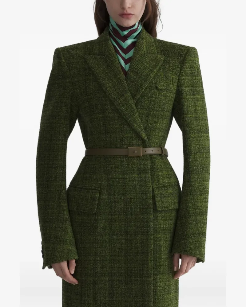 Thierry Mugler midi tailoring coat - Grün Grün