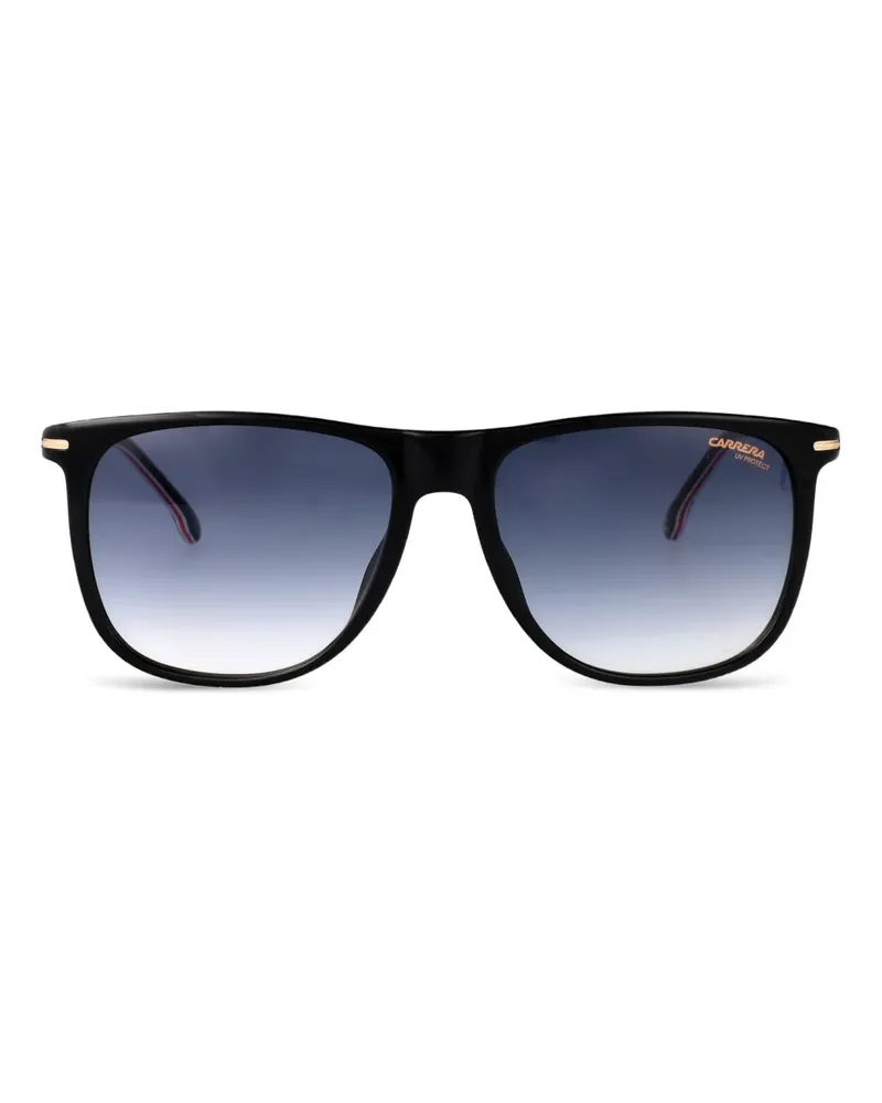 Carrera Sonnenbrille mit eckigem Gestell - Schwarz Schwarz