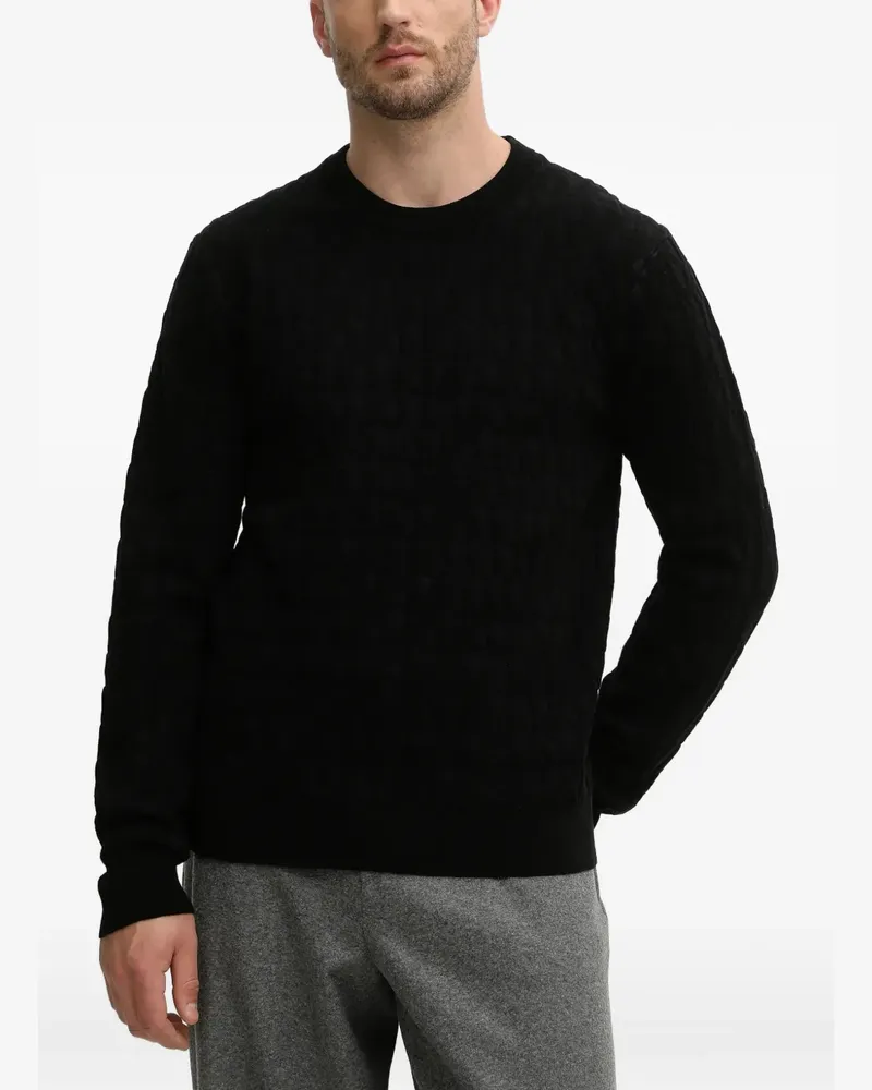 Michael Kors textured crew-neck sweater - Schwarz Schwarz