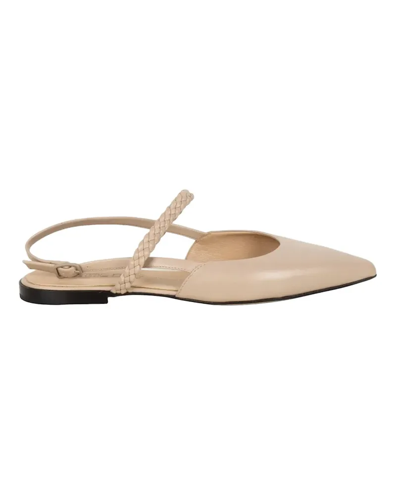 POMME D'OR braided-strap flat pumps - Nude Nude