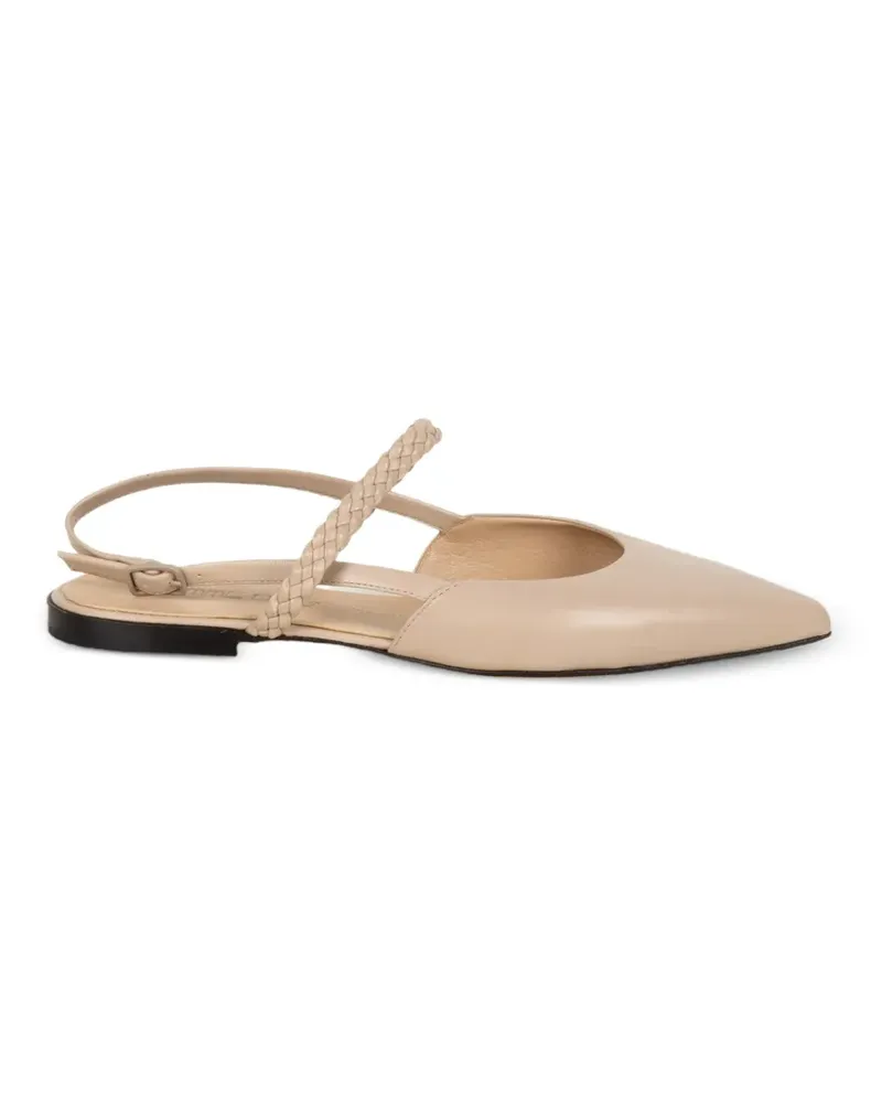 POMME D'OR braided-strap flat pumps - Nude Nude