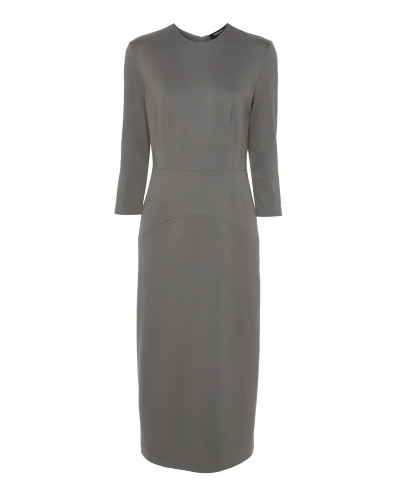Fabiana Filippi crew neck midi dress - Grau Grau