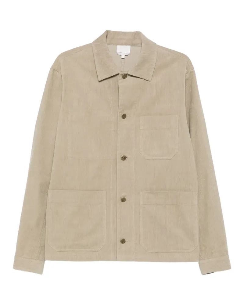 A.P.C. Hemdjacke aus Cord mit aufgesetzter Tasche - Nude Nude